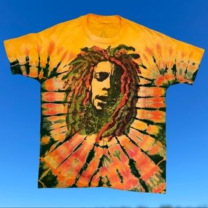Vintage Bob Marley Tie Dye Single Stitch Tee Shirt